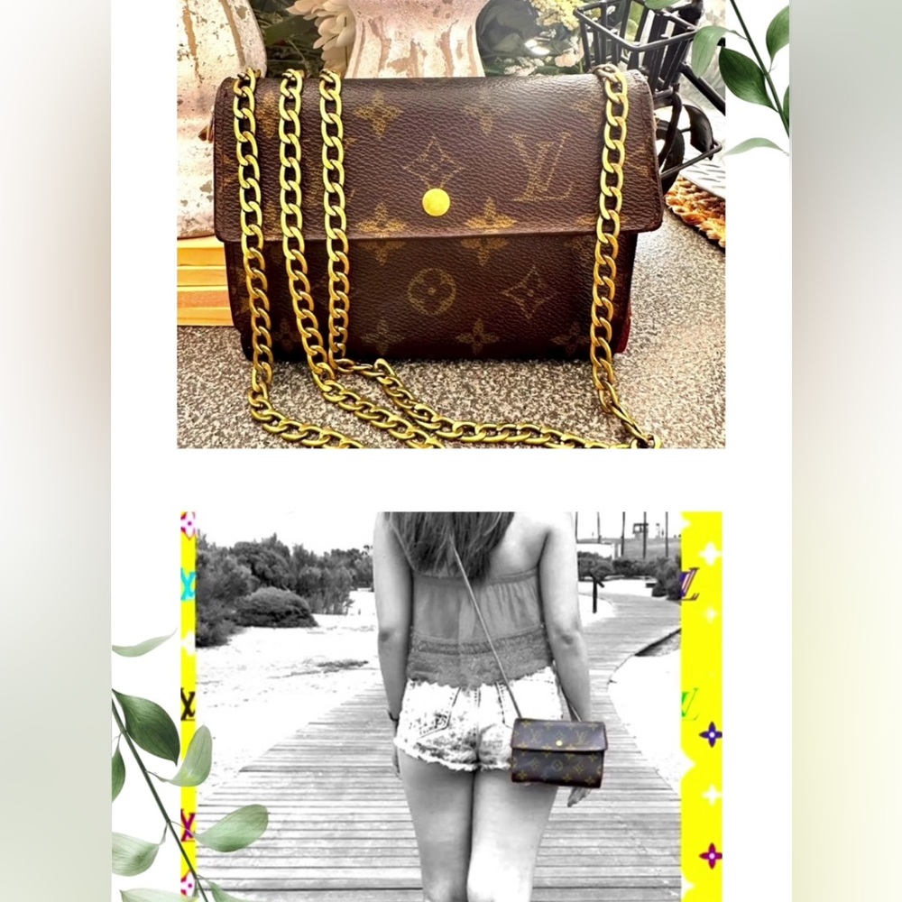 Louis Vuitton Porte Tresor Etui Papiers Trifold Wallet converted Crossbody